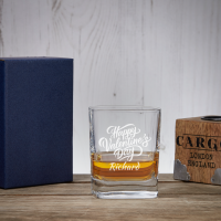 Happy Valentines Day 10oz Square Whisky Tumbler 