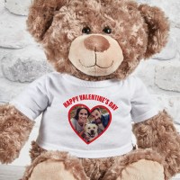 Happy Valentines Day Photo Heart Large Superhero Bear