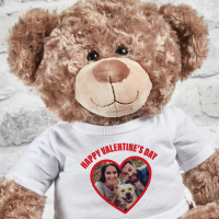 Happy Valentines Day Photo Heart Large Superhero Bear