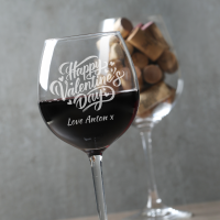 Happy Valentines Day Simple 480ml Allegro Wine Glass