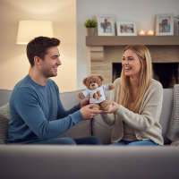 personalised Small Bodo Heart Photo Bear