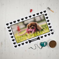 Dog Heart Print Pet Photo Blanket