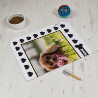 Dog Heart Print Pet Photo Blanket