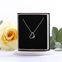 personalised Initial Silver Heart Pendant