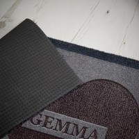 personalised heart name doormat