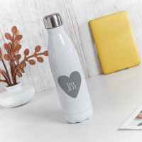 Personalised white water bottle