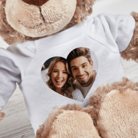 personalised Medium Bodo Heart Photo Bear