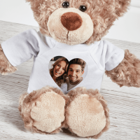 personalised Medium Bodo Heart Photo Bear