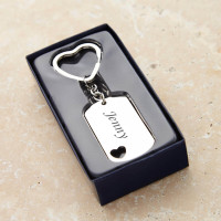 Personalised Heart Dog Tag Keyring 1