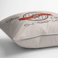 personalised His & Hers World Cotton Cushion