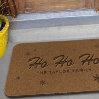 HO HO HO Christmas Engraved Doormat (Personalised)