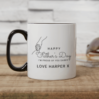 personalised two tone black mug