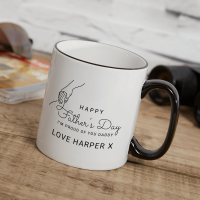 personalised two tone black mug