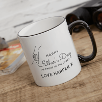 personalised two tone black mug