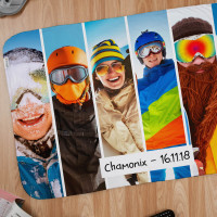 personalised Holiday 6 Photo Blanket