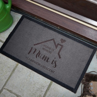 personalised Home is Where Mum is Doormat