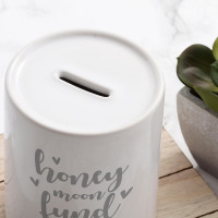 personalised Honeymoon Fund Hearts Personalised Money Box