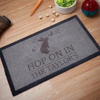 personalised Hop on in Doormat