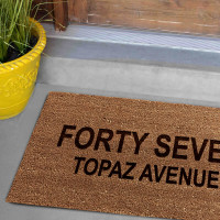 personalised coir doormat