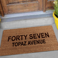 personalised coir doormat