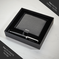 Hugo Boss Black Ballpoint Pen & Wallet