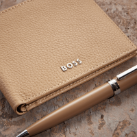 Hugo Boss Camel Ballpoint Pen & Wallet