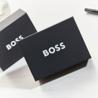 Hugo Boss Classic Camel Grained Key Ring 