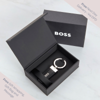 Hugo Boss Classic Keyring - Grained Black
