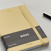 Hugo Boss Elemental Yellow Lined Notebook 