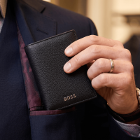 Hugo Boss Classic Grained Card Holder - Black