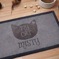 personalised I Heart My Cat Doormat