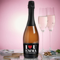 personalised I Heart U Prosecco