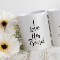 personalised I love his her double mug