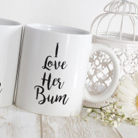 personalised I love his her double mug