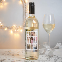 personalised Birthday Photo Upload Pinot Grigio