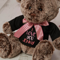 Personalised Pink i Love You Coco Teddy Bear