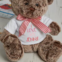 Personalised Pink i Love You Coco Teddy Bear