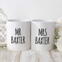 personalised i stole his last name matching mugs