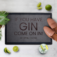 personalised Gin Come On In Doormat