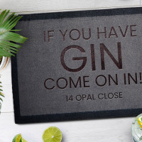 personalised Gin Come On In Doormat