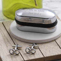 personalised Infinity Cufflinks Gift Set