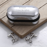 personalised Infinity Cufflinks Gift Set