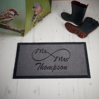 personalised infinity couple doormat