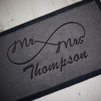 personalised infinity couple doormat