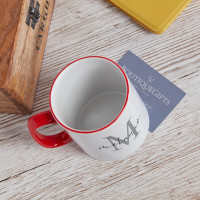 personalised Elegant Name Monogram Two Tone Mug Red