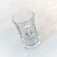 personalised Initial Groomsman Conical Shot Glass