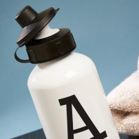 personalised initial white water bottle