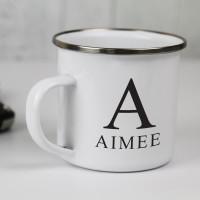 personalised Initial Name Camping Mug