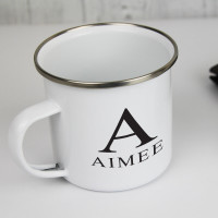 personalised Initial Name Camping Mug