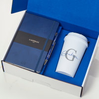 Initial Script name blue inner With Pink Castelli Pink Pen & All White Travel Flask 